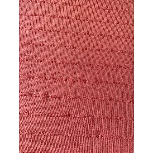 Burberry London Womens Ribbed Knit Top Size 48 Orange Y2K Cottagecore Classiccor - Picture 8 of 9